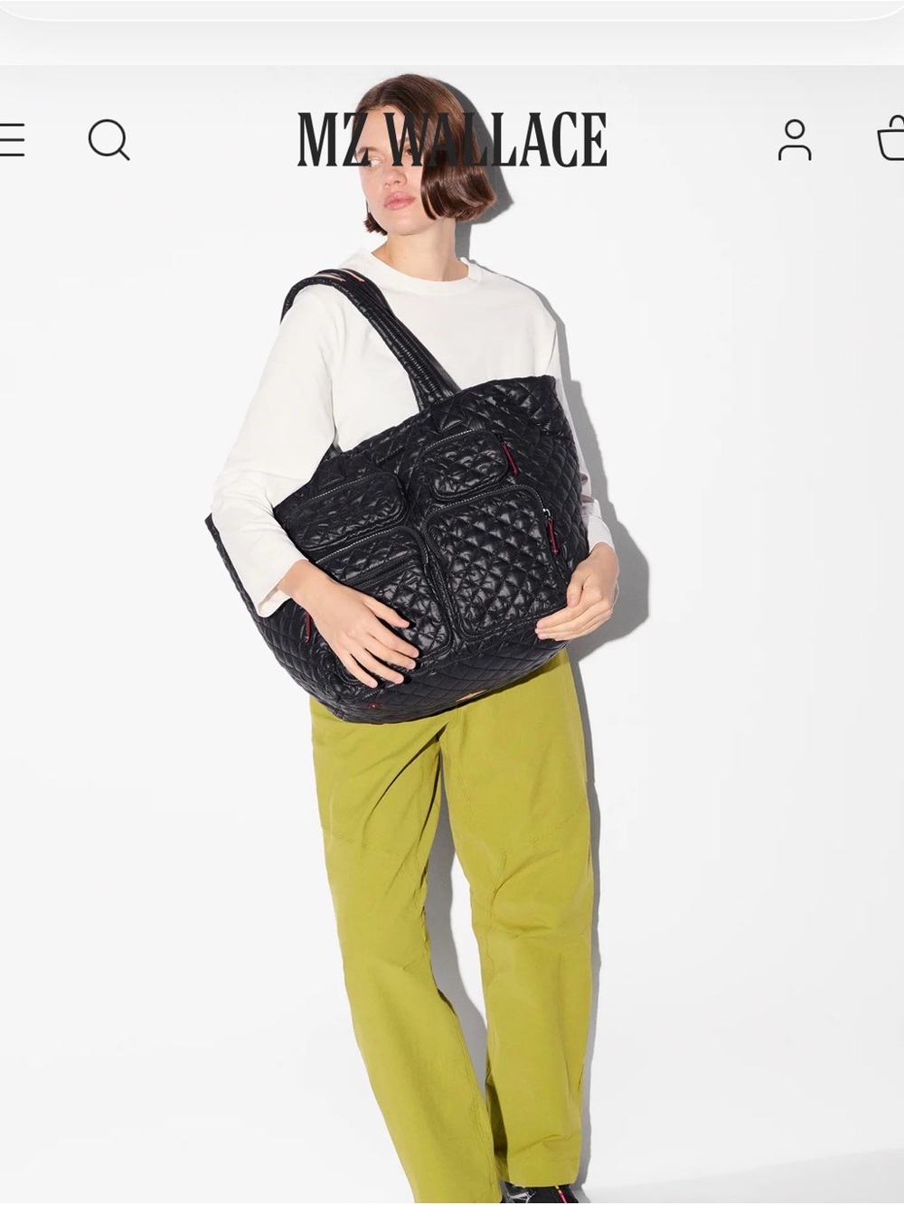 MZ WALLACE Large Metro Travel Tote - Black - Picture 5 of 13